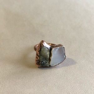 ⚡️SOLD⚡️ Agate & Druzy Ring